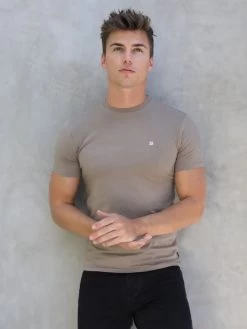 Initial Crew T-Shirt - Brown