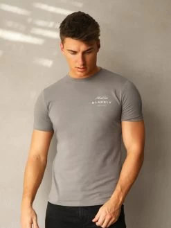 Italia T-Shirt - Stone Grey -Trend Wear Sales 080MBGrey 01D