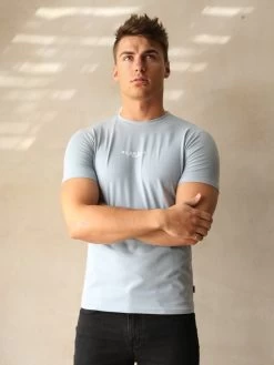 Statement T-Shirt - Ice Blue -Trend Wear Sales 080TSTATEMENTTEEBLUE03