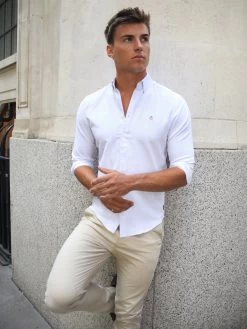 Monaco Fitted Stretch Shirt - White 13 Monaco Fitted Stretch Shirt - White -Trend Wear Sales 1190Monaco New01
