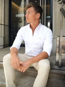 Monaco Fitted Stretch Shirt - White 11 Monaco Fitted Stretch Shirt - White -Trend Wear Sales 1190Monaco New02