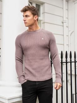 Olton Knit Jumper - Lilac -Trend Wear Sales 1267LightBrown 02D