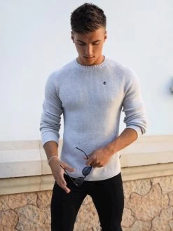 Olton Knit Jumper - Marl White 15 Olton Knit Jumper - Marl White -Trend Wear Sales 1267OltonMarlWhitePortugal1D