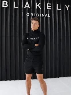 Compound 1/4 Zip - Black -Trend Wear Sales 1332Black4D NewWebSize