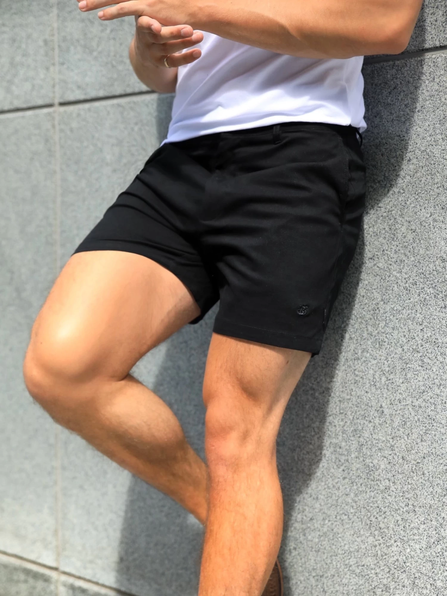 Sanremo Chino Shorts - Black 6 Sanremo Chino Shorts - Black - Image 4