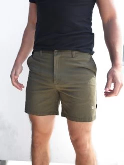 Stretch Chino Shorts - Khaki -Trend Wear Sales 1349LKhaki 02D