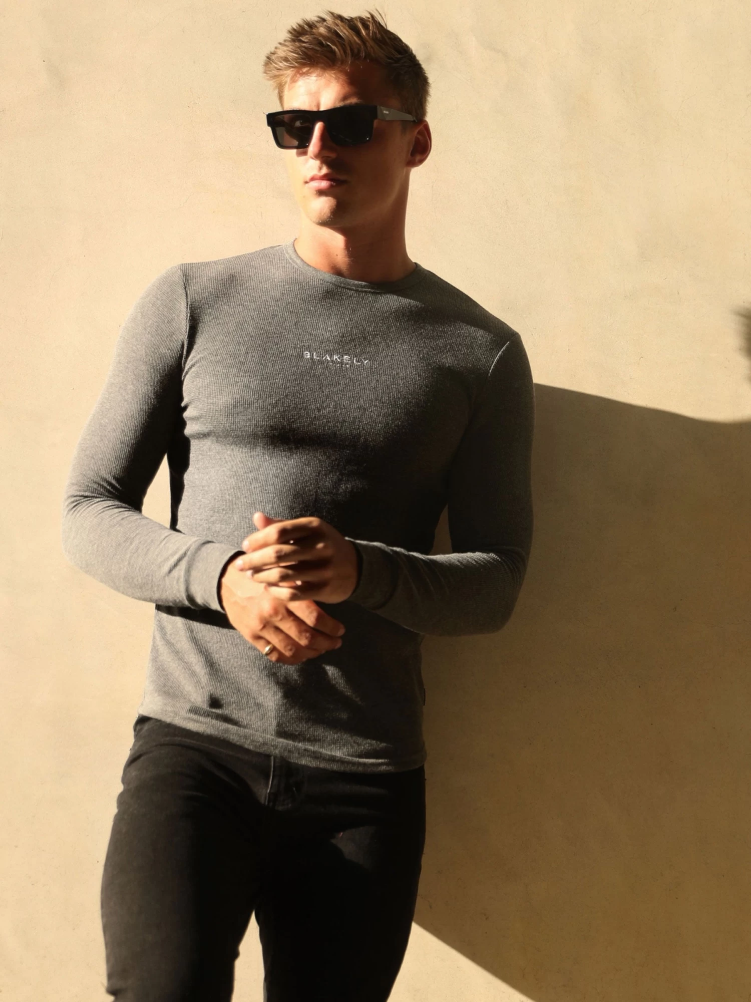 Alezio Textured Jumper - Charcoal 3 Alezio Textured Jumper - Charcoal