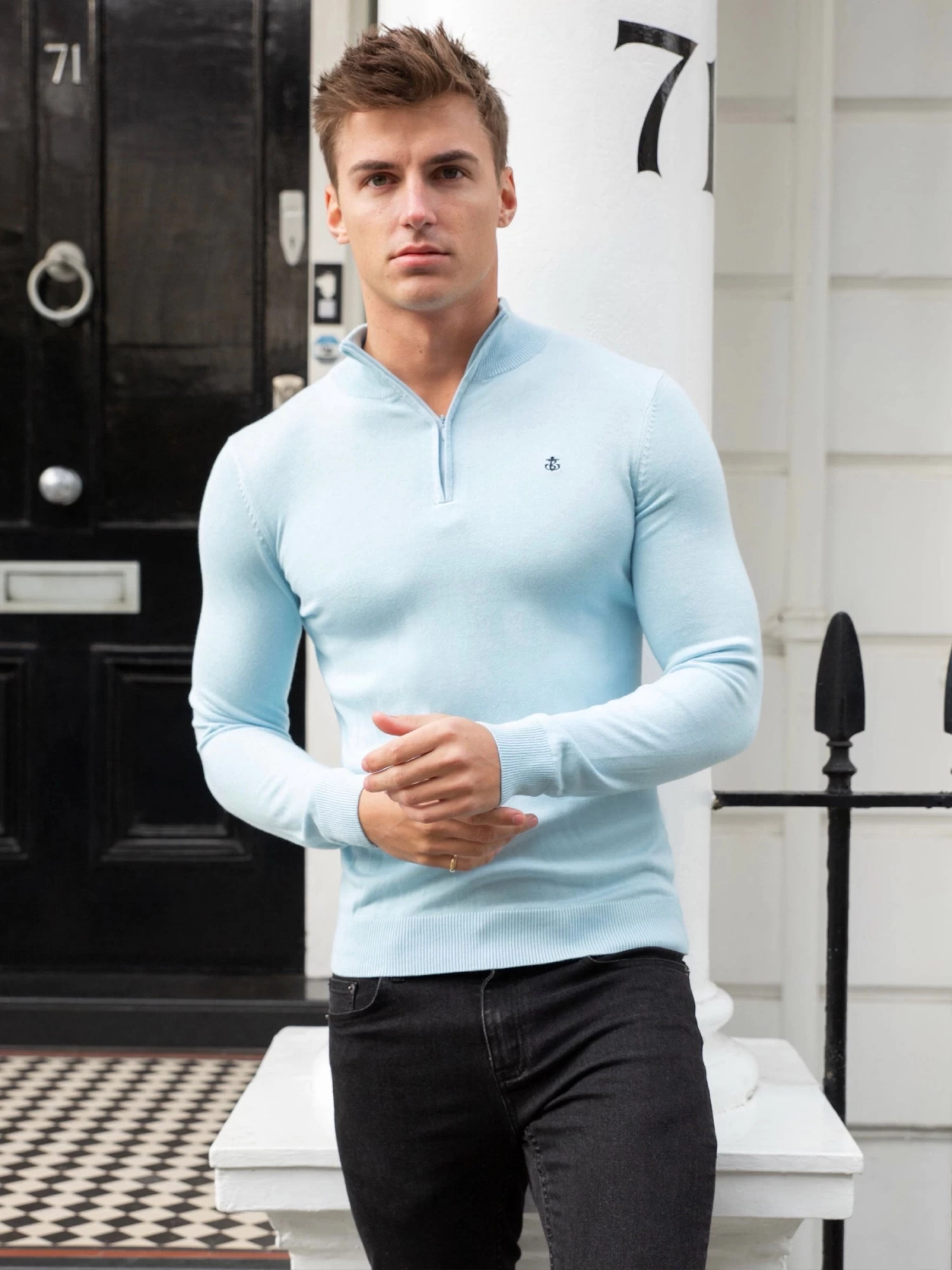 Oxbridge Jumper - Light Blue 3 Oxbridge Jumper - Light Blue