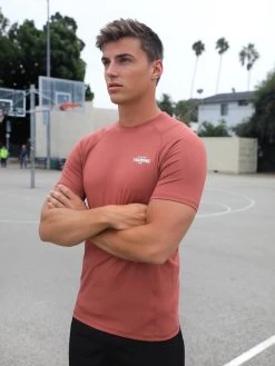 Slim Training T-Shirt - Rust Red -Trend Wear Sales 1802TRed 07D