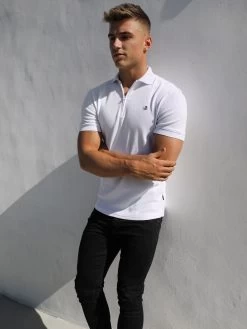 Aspen Polo - White 9 Aspen Polo - White -Trend Wear Sales 1804Zip UpPoloWhite3D