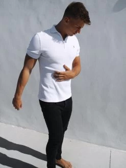 Aspen Polo - White 10 Aspen Polo - White -Trend Wear Sales 1804Zip UpPoloWhite4D