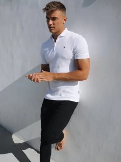 Aspen Polo - White 11 Aspen Polo - White -Trend Wear Sales 1804Zip UpPoloWhite5D