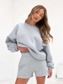 Isabel Oversized Jumper - Marl Grey 9 Isabel Oversized Jumper - Marl Grey -Trend Wear Sales 1846AMarlGrey 02D