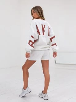 Isabel Oversized Jumper - Marl White & Rust Red 13 Isabel Oversized Jumper - Marl White & Rust Red -Trend Wear Sales 1846AMarlWhite Rust 05D