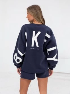 Isabel Oversized Jumper - Classic Navy -Trend Wear Sales 1846ANavy 02D