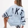 Isabel Oversized Jumper - Powder Blue -Trend Wear Sales 1846Alightblue LEADD