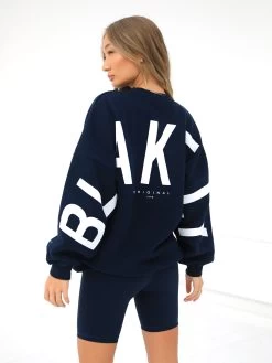 Isabel Oversized Jumper - Navy Blue 12 Isabel Oversized Jumper - Navy Blue -Trend Wear Sales 1846GnavyD 4
