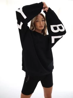 Isabel Oversized Jumper - Black -Trend Wear Sales 1846ISABELBLACK05