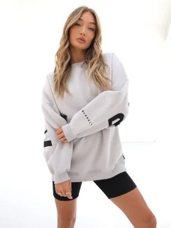 Isabel Oversized Jumper - Stone -Trend Wear Sales 1846ISABELGREY02