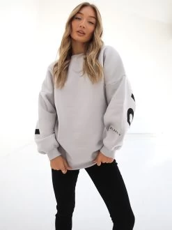 Isabel Oversized Jumper - Stone -Trend Wear Sales 1846ISABELGREY05
