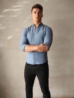 Manarola Shirt - Blue 13 Manarola Shirt - Blue -Trend Wear Sales 1855ABlue 02D