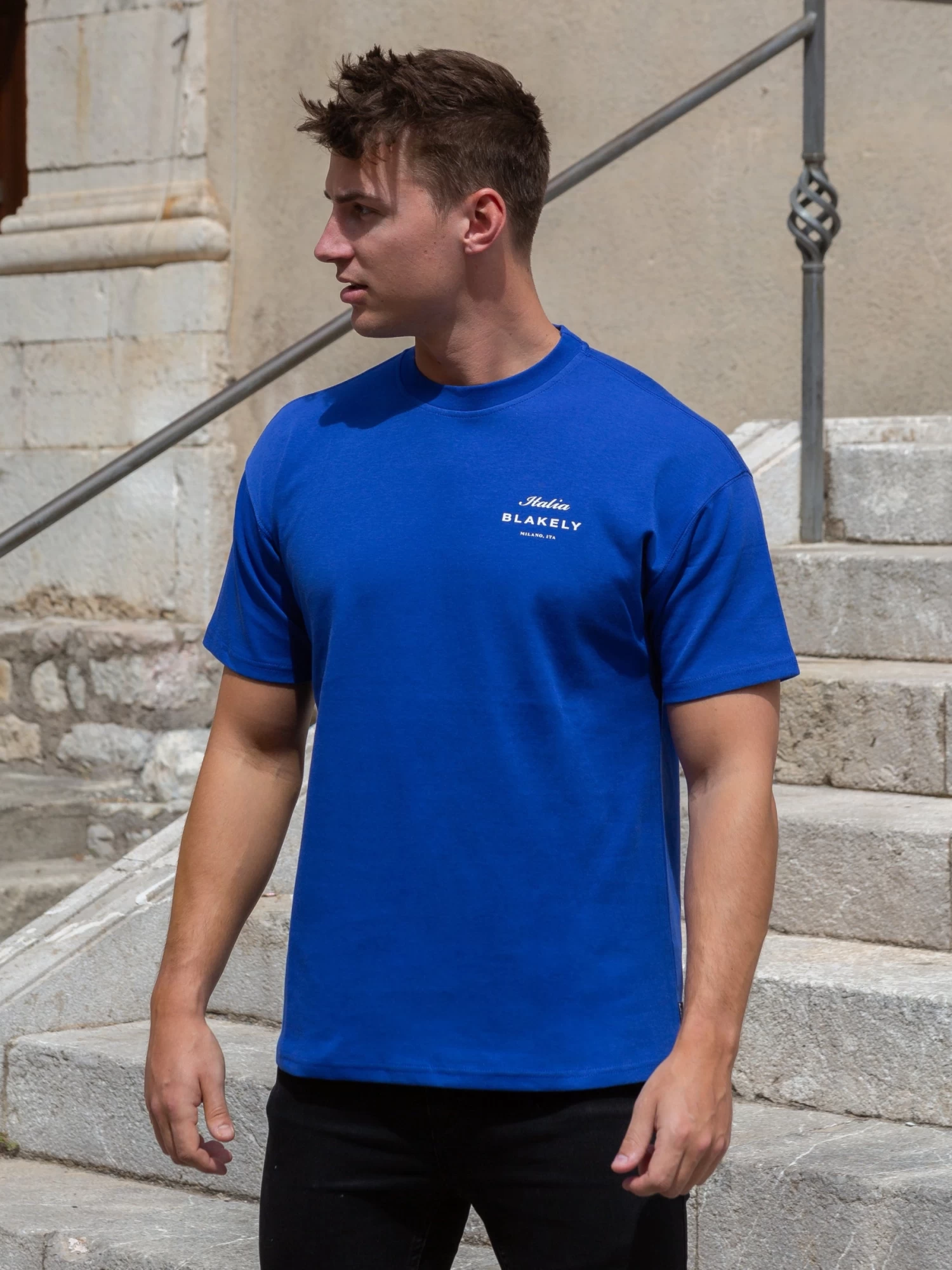 Italia Relaxed T-Shirt - Cobalt Blue 3 Italia Relaxed T-Shirt - Cobalt Blue