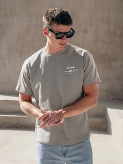 Italia Relaxed T-Shirt - Stone Grey -Trend Wear Sales 1966MMGREY 01D