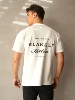 Italia Relaxed T-Shirt - Flat White -Trend Wear Sales 1966MMWHITE 02D