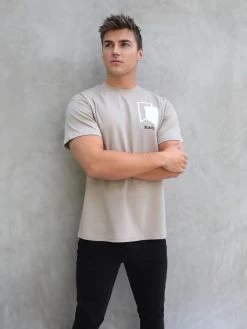 Revolve Relaxed T-Shirt - Tan -Trend Wear Sales 1966Sand 03D