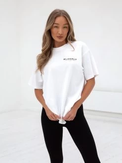 Active Studios Oversized T-Shirt - White -Trend Wear Sales 196BSFlatWhite 01D