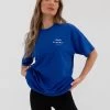 Italia Oversized T-Shirt - Cobalt Blue -Trend Wear Sales 196BWBlue LEAD02D