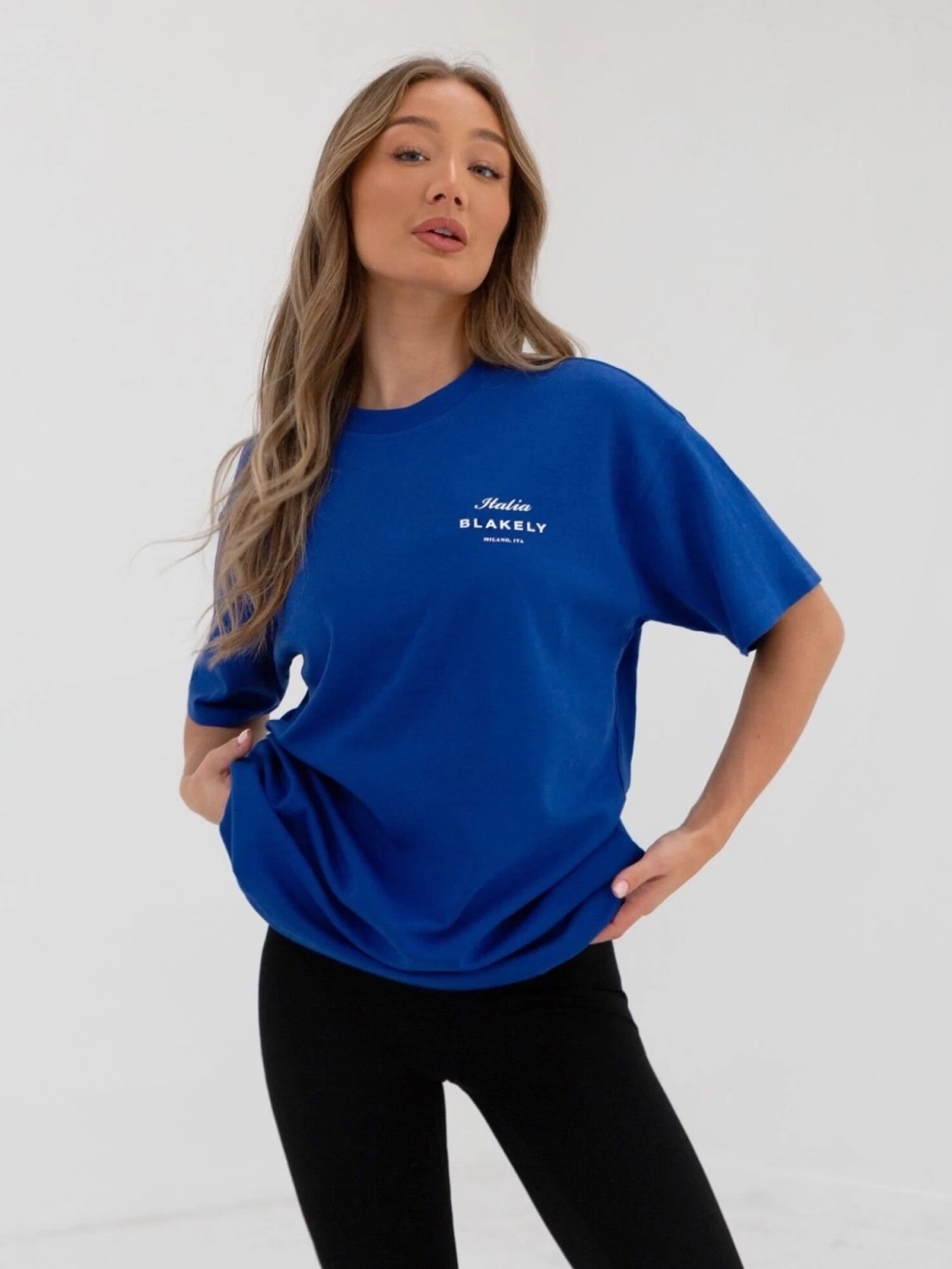 Italia Oversized T-Shirt - Cobalt Blue 3 Italia Oversized T-Shirt - Cobalt Blue