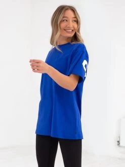 Isabel Oversized T-Shirt - Cobalt Blue -Trend Wear Sales 196IW BLUED 1