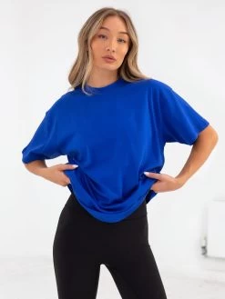 Isabel Oversized T-Shirt - Cobalt Blue -Trend Wear Sales 196IW BLUED 3