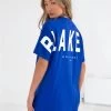 Isabel Oversized T-Shirt - Cobalt Blue -Trend Wear Sales 196IW BLUE LEADD