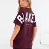 Isabel Oversized T-Shirt - Burgundy