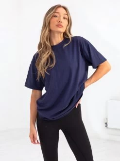 Isabel Oversized T-Shirt - Dark Navy -Trend Wear Sales 196IW NAVYD 1