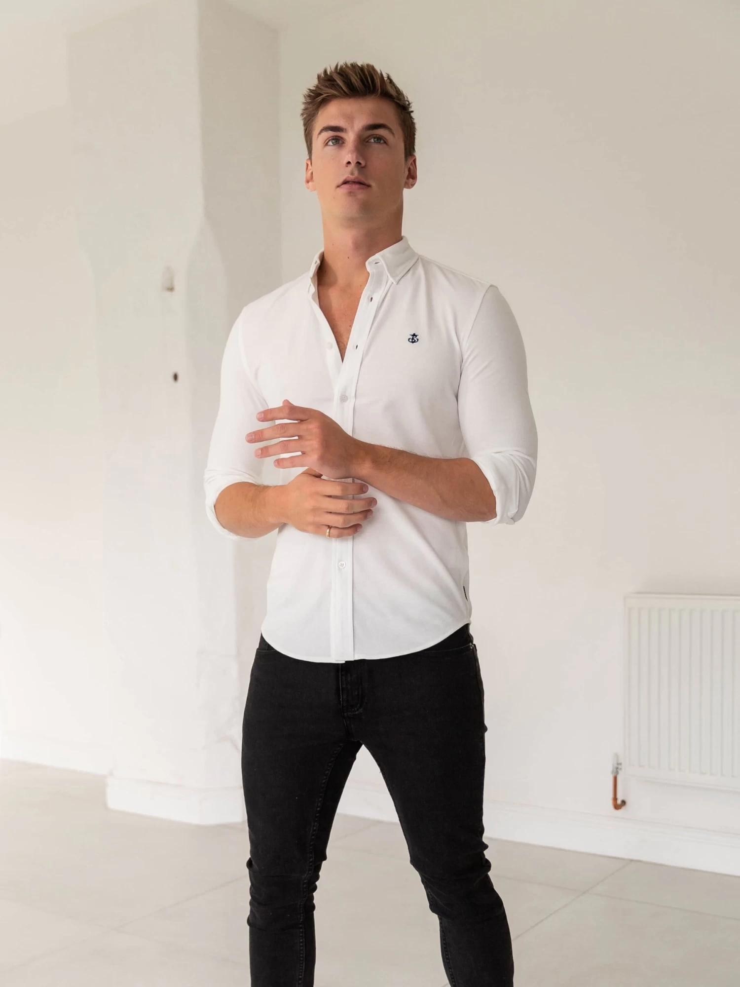 Arlo Soft Stretch Shirt - White 6 Arlo Soft Stretch Shirt - White - Image 4