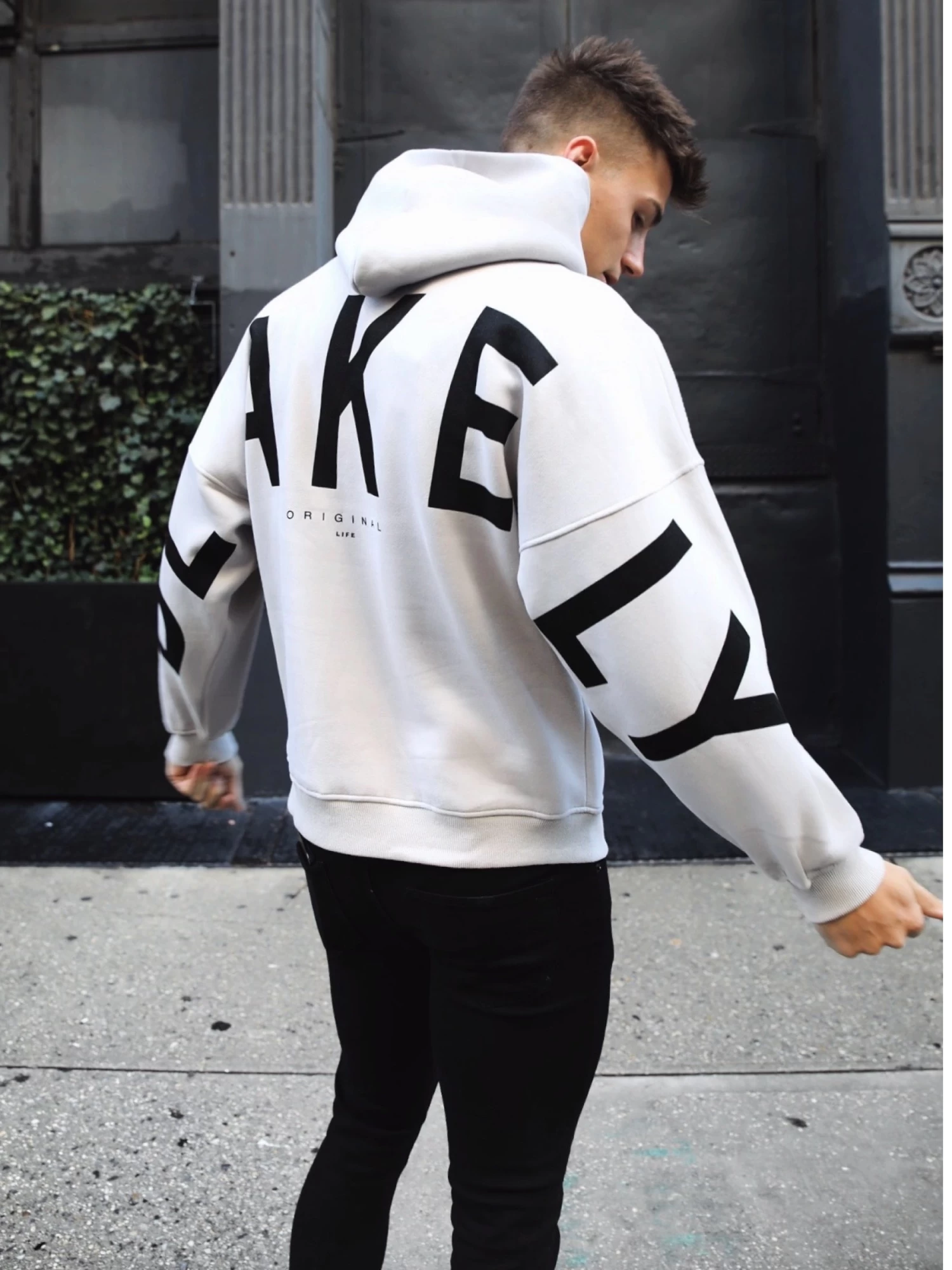 Idris Oversized Hoodie - Stone 5 Idris Oversized Hoodie - Stone - Image 3