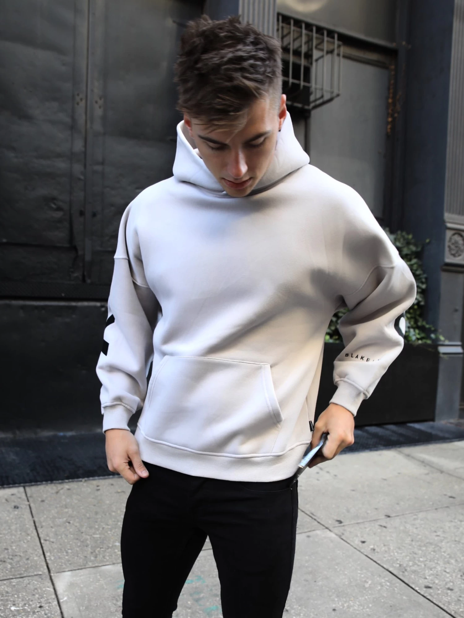 Idris Oversized Hoodie - Stone 4 Idris Oversized Hoodie - Stone - Image 2