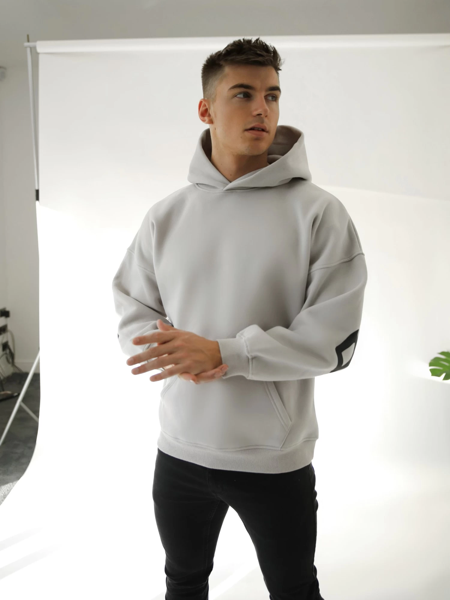 Idris Oversized Hoodie - Stone 8 Idris Oversized Hoodie - Stone - Image 6