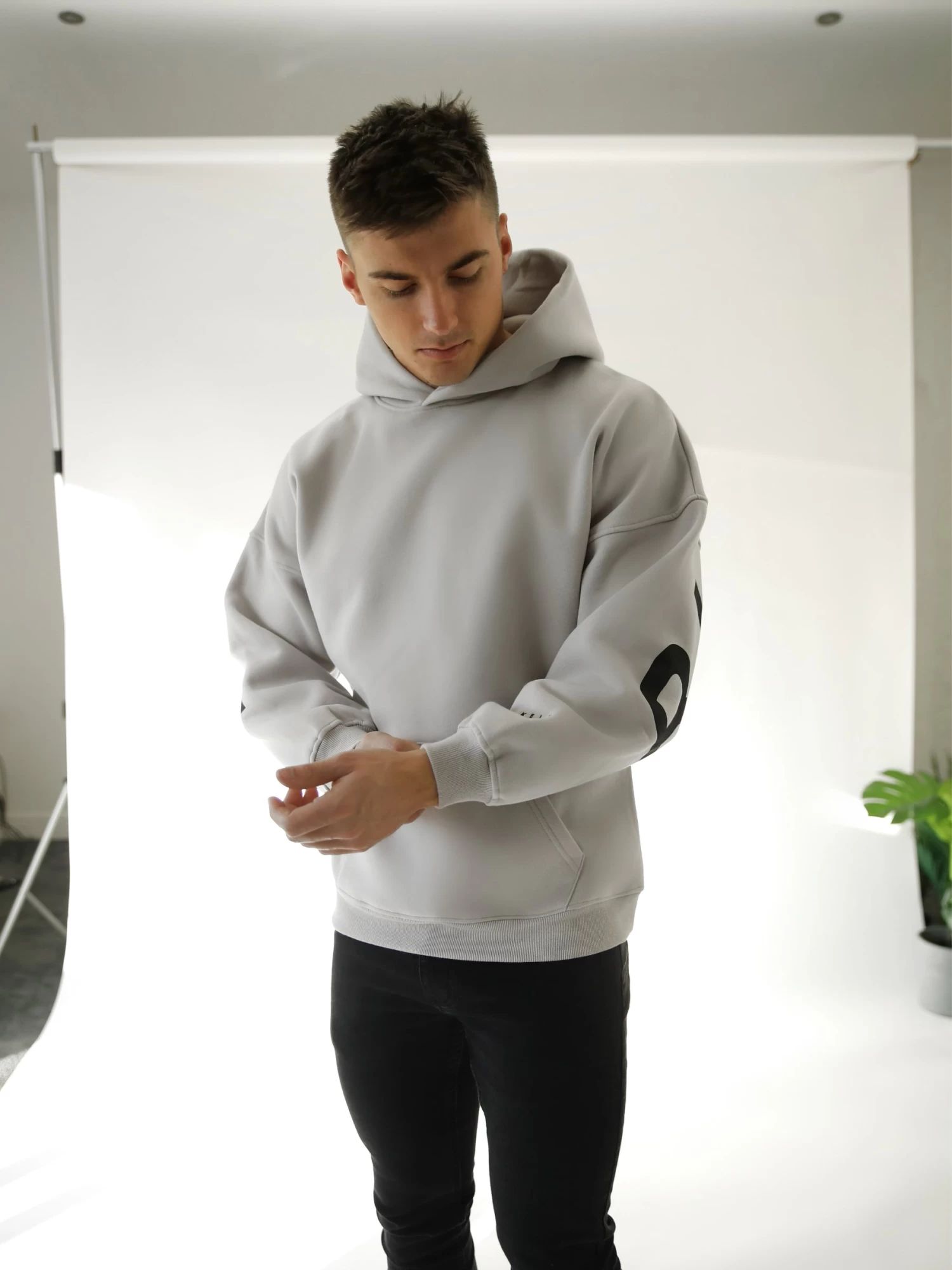 Idris Oversized Hoodie - Stone 10 Idris Oversized Hoodie - Stone - Image 8