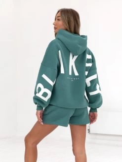 Isabel Oversized Hoodie - Dusty Teal -Trend Wear Sales 2011WGreen 04D