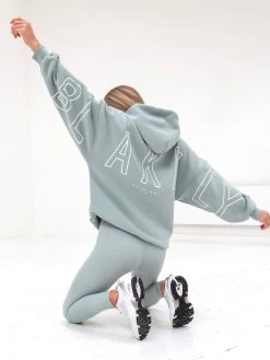 Outline Isabel Oversized Hoodie - Mineral Blue -Trend Wear Sales 20120LightBlue 04D