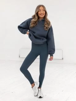 Outline Isabel Oversized Hoodie - Slate Blue -Trend Wear Sales 20120SlateBlue 01D