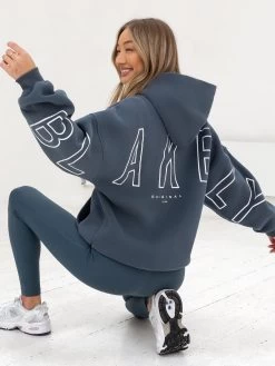 Outline Isabel Oversized Hoodie - Slate Blue -Trend Wear Sales 20120SlateBlue 06D