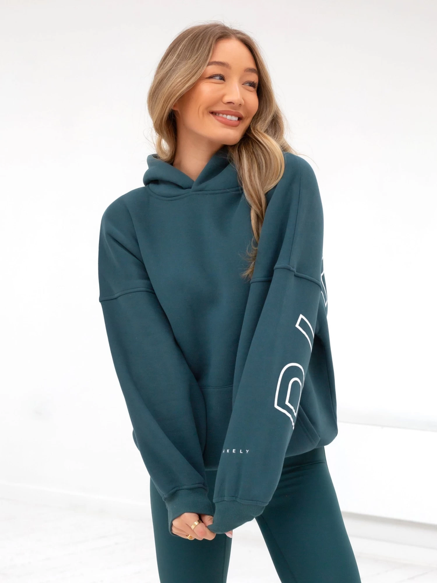 Outline Isabel Oversized Hoodie - Teal Green 4 Outline Isabel Oversized Hoodie - Teal Green - Image 2