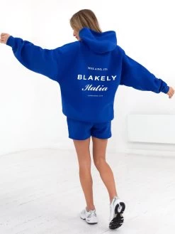 Italia Oversized Hoodie - Cobalt Blue 13 Italia Oversized Hoodie - Cobalt Blue -Trend Wear Sales 201BWBLUE 02D