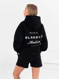 Italia Oversized Hoodie - Black -Trend Wear Sales 201BWBlack 03D