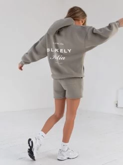 Italia Oversized Hoodie - Stone Grey -Trend Wear Sales 201BWGREY 03D
